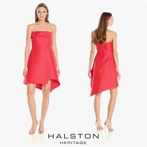 Halston Heritage Women’s, Size 12, Strapless Silk Faille Evening Gown Dress NWT